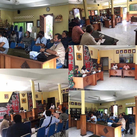RAPAT KOORDINASI TERKAIT PENANGANAN COVID-19 DI KELURAHAN KESIMAN