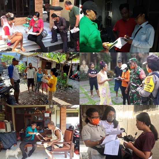 KEGIATAN SOSIALISASI DAN PENYEBARAN BROSUR TERKAIT ANTISIPASI PENYEBARAN COVID-19 BERSAMA DINAS PERKIM KOTA DENPASAR