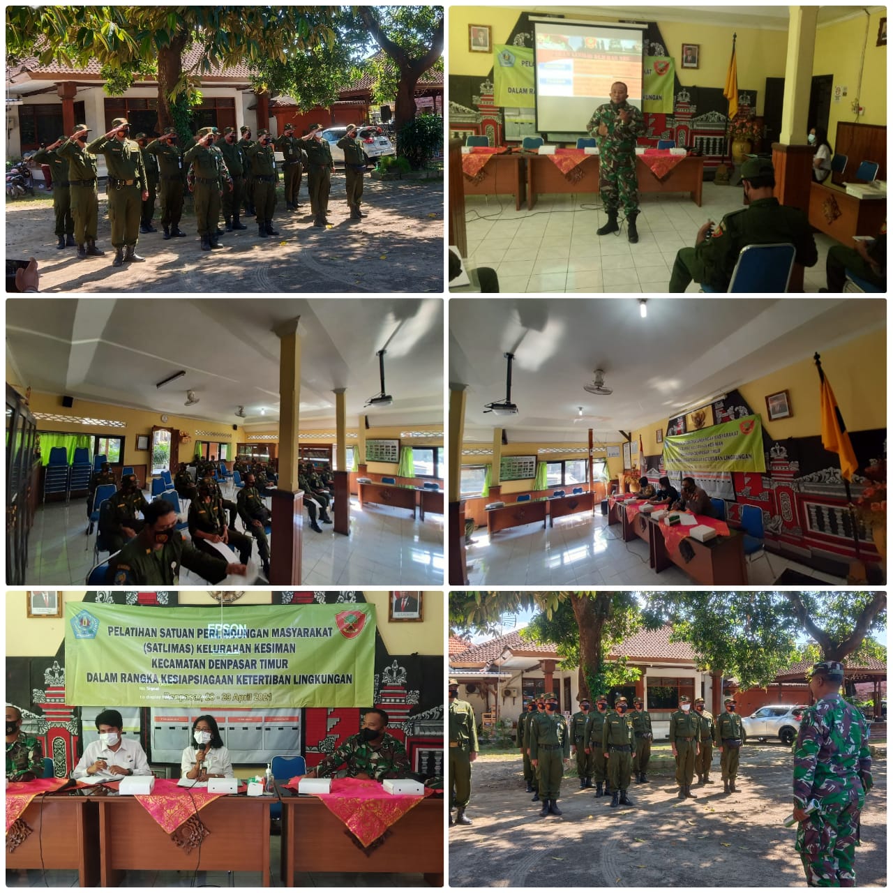 Pelatihan Satgas Linmas Kelurahan Kesiman 